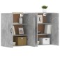 vidaXL Armarios de pared 2 uds madera de ingeniería gris hormigón vidaXL Armarios de pared 2 uds madera de ingeniería gris hormigón
