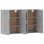 vidaXL Armarios de pared 2 uds madera de ingeniería gris Sonoma vidaXL Armarios de pared 2 uds madera de ingeniería gris Sonoma