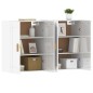 vidaXL Armarios de pared 2 uds madera de ingeniería blanco brillante vidaXL Armarios de pared 2 uds madera de ingeniería blanco brillante