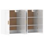 vidaXL Armarios de pared 2 uds madera de ingeniería blanco brillante vidaXL Armarios de pared 2 uds madera de ingeniería blanco brillante
