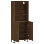 vidaXL Aparador alto madera contrachapada marrón roble 69,5x34x180 cm vidaXL Aparador alto madera contrachapada marrón roble 69,5x34x180 cm
