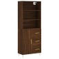 vidaXL Aparador alto madera contrachapada marrón roble 69,5x34x180 cm vidaXL Aparador alto madera contrachapada marrón roble 69,5x34x180 cm