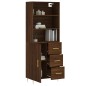 vidaXL Aparador alto madera contrachapada marrón roble 69,5x34x180 cm vidaXL Aparador alto madera contrachapada marrón roble 69,5x34x180 cm