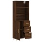 vidaXL Aparador alto madera contrachapada marrón roble 69,5x34x180 cm vidaXL Aparador alto madera contrachapada marrón roble 69,5x34x180 cm