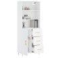 vidaXL Aparador alto madera contrachapada blanco 69,5x34x180 cm vidaXL Aparador alto madera contrachapada blanco 69,5x34x180 cm