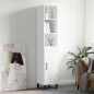 vidaXL Aparador alto madera contrachapada blanco 34,5x34x180 cm