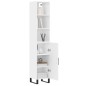 vidaXL Aparador alto madera contrachapada blanco 34,5x34x180 cm