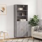 vidaXL Aparador alto madera contrachapada gris sonoma 69,5x34x180 cm vidaXL Aparador alto madera contrachapada gris sonoma 69,5x34x180 cm