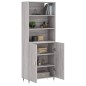 vidaXL Aparador alto madera contrachapada gris sonoma 69,5x34x180 cm vidaXL Aparador alto madera contrachapada gris sonoma 69,5x34x180 cm