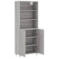 vidaXL Aparador alto madera contrachapada gris sonoma 69,5x34x180 cm vidaXL Aparador alto madera contrachapada gris sonoma 69,5x34x180 cm