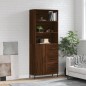 vidaXL Aparador alto madera contrachapada marrón roble 69,5x34x180 cm vidaXL Aparador alto madera contrachapada marrón roble 69,5x34x180 cm