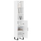 vidaXL Aparador alto madera contrachapada blanco brillo 34,5x34x180 cm vidaXL Aparador alto madera contrachapada blanco brillo 34,5x34x180 cm