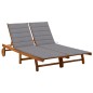 vidaXL Tumbona de jardín 2 personas y cojines madera maciza de acacia vidaXL Tumbona de jardín 2 personas y cojines madera maciza de acacia
