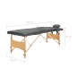 vidaXL Camilla de masaje 2 zonas estructura madera antracita 186x68 cm vidaXL Camilla de masaje 2 zonas estructura madera antracita 186x68 cm
