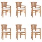 vidaXL Juego de comedor de jardín 7 piezas madera maciza de teca vidaXL Juego de comedor de jardín 7 piezas madera maciza de teca