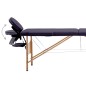 vidaXL Camilla de masaje plegable 2 zonas madera morado