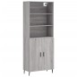 vidaXL Aparador alto madera contrachapada gris sonoma 69,5x34x180 cm vidaXL Aparador alto madera contrachapada gris sonoma 69,5x34x180 cm