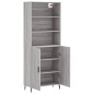 vidaXL Aparador alto madera contrachapada gris sonoma 69,5x34x180 cm vidaXL Aparador alto madera contrachapada gris sonoma 69,5x34x180 cm