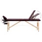 vidaXL Camilla de masaje plegable 3 zonas madera morado vino vidaXL Camilla de masaje plegable 3 zonas madera morado vino