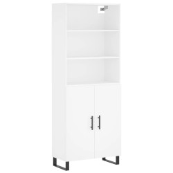 vidaXL Aparador alto madera contrachapada blanco 69,5x34x180 cm