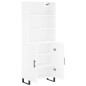 vidaXL Aparador alto madera contrachapada blanco 69,5x34x180 cm vidaXL Aparador alto madera contrachapada blanco 69,5x34x180 cm