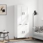 vidaXL Aparador alto madera contrachapada blanco brillo 69,5x34x180 cm vidaXL Aparador alto madera contrachapada blanco brillo 69,5x34x180 cm