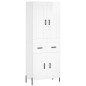 vidaXL Aparador alto madera contrachapada blanco brillo 69,5x34x180 cm vidaXL Aparador alto madera contrachapada blanco brillo 69,5x34x180 cm
