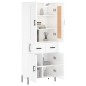 vidaXL Aparador alto madera contrachapada blanco brillo 69,5x34x180 cm vidaXL Aparador alto madera contrachapada blanco brillo 69,5x34x180 cm