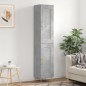 vidaXL Aparador de madera contrachapada gris hormigón 34,5x34x180 cm vidaXL Aparador de madera contrachapada gris hormigón 34,5x34x180 cm