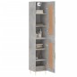 vidaXL Aparador de madera contrachapada gris hormigón 34,5x34x180 cm vidaXL Aparador de madera contrachapada gris hormigón 34,5x34x180 cm