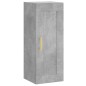 vidaXL Aparador de madera contrachapada gris hormigón 34,5x34x180 cm vidaXL Aparador de madera contrachapada gris hormigón 34,5x34x180 cm