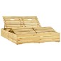 vidaXL Tumbona doble y cojines rojos madera pino impregnada vidaXL Tumbona doble y cojines rojos madera pino impregnada