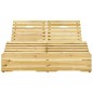 vidaXL Tumbona doble y cojines rojos madera pino impregnada vidaXL Tumbona doble y cojines rojos madera pino impregnada