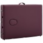 vidaXL Camilla de masaje plegable 3 zonas madera morado vino vidaXL Camilla de masaje plegable 3 zonas madera morado vino