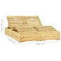 vidaXL Tumbona doble y cojines rojos madera pino impregnada vidaXL Tumbona doble y cojines rojos madera pino impregnada
