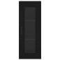 vidaXL Aparador de madera contrachapada negro 34,5x34x180 cm vidaXL Aparador de madera contrachapada negro 34,5x34x180 cm