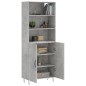 vidaXL Aparador alto madera contrachapada gris hormigón 69,5x34x180 cm vidaXL Aparador alto madera contrachapada gris hormigón 69,5x34x180 cm