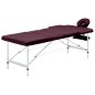 vidaXL Camilla de masaje plegable 3 zonas aluminio morado vino vidaXL Camilla de masaje plegable 3 zonas aluminio morado vino