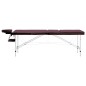 vidaXL Camilla de masaje plegable 3 zonas aluminio morado vino vidaXL Camilla de masaje plegable 3 zonas aluminio morado vino