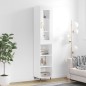 vidaXL Aparador alto madera contrachapada blanco 34,5x34x180 cm vidaXL Aparador alto madera contrachapada blanco 34,5x34x180 cm
