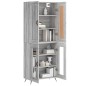 vidaXL Aparador alto madera contrachapada gris sonoma 69,5x34x180 cm vidaXL Aparador alto madera contrachapada gris sonoma 69,5x34x180 cm