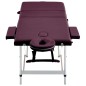 vidaXL Camilla de masaje plegable 3 zonas aluminio morado vino vidaXL Camilla de masaje plegable 3 zonas aluminio morado vino