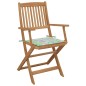 vidaXL Sillas de jardín plegables 8 uds y cojines madera maciza acacia vidaXL Sillas de jardín plegables 8 uds y cojines madera maciza acacia