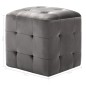 vidaXL Puf 2 unidades terciopelo gris 30x30x30 cm
