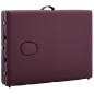 vidaXL Camilla de masaje plegable 3 zonas aluminio morado vino vidaXL Camilla de masaje plegable 3 zonas aluminio morado vino