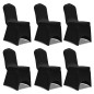 vidaXL Funda de silla elástica 12 unidades negra vidaXL Funda de silla elástica 12 unidades negra
