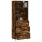 vidaXL Aparador alto madera contrachapada roble ahumado 69,5x34x180 cm vidaXL Aparador alto madera contrachapada roble ahumado 69,5x34x180 cm