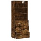 vidaXL Aparador alto madera contrachapada roble ahumado 69,5x34x180 cm vidaXL Aparador alto madera contrachapada roble ahumado 69,5x34x180 cm