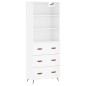 vidaXL Aparador alto madera contrachapada blanco brillo 69,5x34x180 cm vidaXL Aparador alto madera contrachapada blanco brillo 69,5x34x180 cm