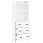vidaXL Aparador alto madera contrachapada blanco brillo 69,5x34x180 cm vidaXL Aparador alto madera contrachapada blanco brillo 69,5x34x180 cm